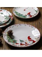 Creative Christmas Ceramic Dinner Plate Round Plate Santa Claus Tableware Dessert Dish Household Fruit Snack Western Plates - details 2