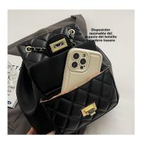 Mochila de mujer con cadena de rombos 2025 nueva mochila versátil de moda de primavera mini mochila - details 14