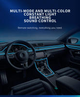 Barra de luz ambiental para coche, lámpara de atmósfera con tira oculta Interior LED Universal RGB con múltiples modos - details 1