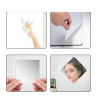 Pegatinas de pared de espejo extraíbles, láminas acrílicas flexibles, azulejos, espejos sin cristal, 1 piezas - details 7