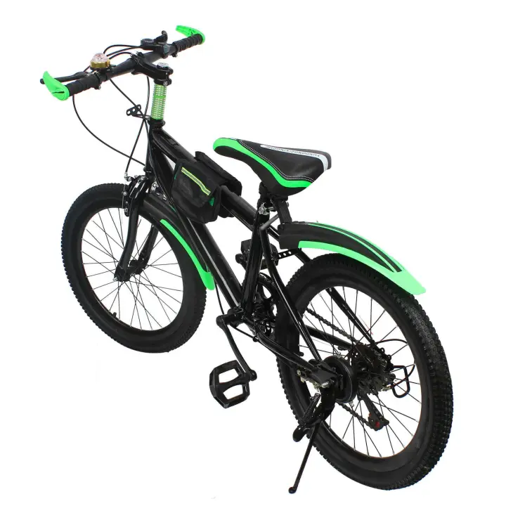 Bicicleta de Montaña de 6 velocidades para niños, niñas y adolescentes, 20 pulgadas, color verde - 1