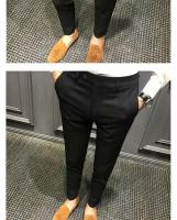 Pantalones Casuales a Cuadros de Primavera Ajuste Delgado Estilo Coreano - details 5