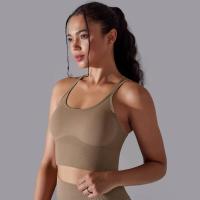 Sujetador de yoga sin costuras para mujer, sujetador deportivo cruzado de alto impacto, a prueba de golpes, top corto, transpirable, antisudor - details 18