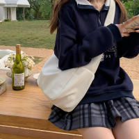 Bandolera de piel sintética suave para mujer, bolso de hombro de gran capacidad para estudiantes universitarios, novedad - details 8