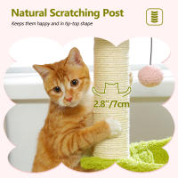PAWZ-Pequeño árbol para gatos, torre linda con postes rascadores de sisal para gatos pequeños, hamaca grande para gatos - details 13