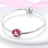 Dijes de la serie Floral en plata de ley 100% auténtica para mujer, joyería fina, pulsera y brazaletes de cumpleaños, material: metal principal - details 13
