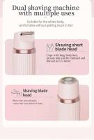 Barba para mujer, Bikini, axila, recortadora femenina, depiladora impermeable, Afeitadora eléctrica 2 en 1, maquinilla de afeitar Facial para mujer - details 9