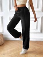 Pantalones elásticos de pierna ancha para mujer Ropa de moda de otoño y primavera - details 1