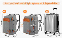 Mochila de Laptop para Viajes, Impermeable, Expandible, Aprobada para Vuelo, Anti-Robo, 42L de Capacidad Ideal para Deportes y Caza - details 1