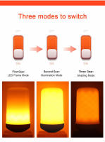 LED Night Light Flame Light Bulb 4 Modes Fire Bulb Lamp Christmas Party Outdoor Indoor Home Decor E27 Base Flickering Nightlight - details 11