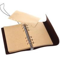 Cuaderno Retro de Cuero Suave Agenda con Cubierta Libro de Bocetos de Papel Kraft Reemplazable - details 7