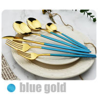 Juego de Vajilla de Acero Inoxidable de 16 Piezas Cuchillos, Tenedores, Cucharas de Postre Verde Menta Set de Cocina para el Hogar - details 4