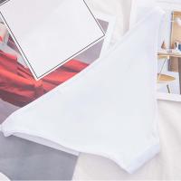 Bragas suaves semi cubiertas para hombre, cintura baja, Unisex, seda de leche, Tanga triangular, Color sólido - details 5