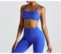 Conjunto de Yoga para Mujer Ropa Deportiva de Entrenamiento de Malla Transpirable Secado Rápido 2 Piezas Chaleco y Shorts para Correr y Modelar Espalda Material de Nylon - details 7