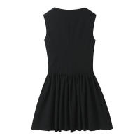 Vestidos cortos mini otoño 2025 sin mangas para fiesta para mujer - details 1