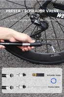 WEST BIKING-minibomba de mano para bicicleta, inflador de aire portátil, ultraligero, de alta presión, Presta Schrader, 110PSI - details 11