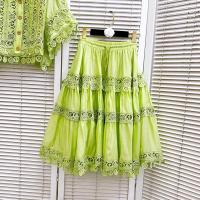 Conjunto de Vestido y Traje para Mujer de Dos Piezas Top Blanco, Falda Plisada, Abrigo de Encaje Bordado Moda de Verano 2025 - details 22