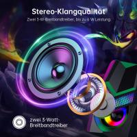 Juego de altavoces para PC, minialtavoces RGB para juegos, altavoces de ordenador alimentados por USB 2,0, altavoces de monitor pequeños para ordenador portátil, 10w - details 0