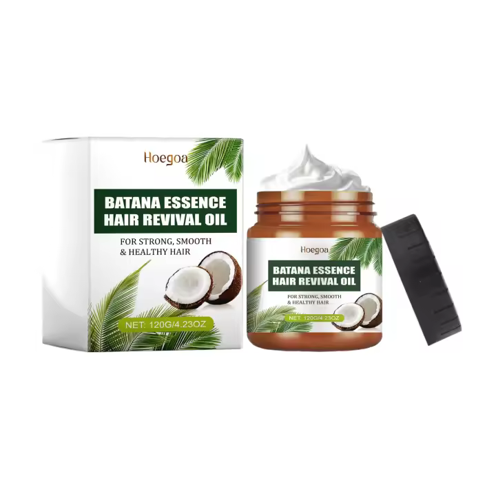 La mascarilla capilar con aceite de batana hidrata, suaviza y repara el cabello dañado en la cola. Es una mascarilla para el cuidado del cabello seco y encrespado. - 1