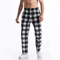 Pantalón à carreaux pour hommes, décontracté, avec cordon de serrage, droit, Harajuku, Hip-hop, pour l'extérieur, quotidien, nouvelle collection été - details 8
