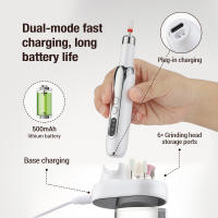 Pulidor de uñas eléctrico, pulidor profesional de uñas, eliminación de piel muerta, pluma de lijado de arte, máquina de manicura - details 10