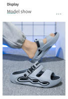 Sandalias para hombre 2025 verano nuevo color a juego de gran tamaño transpirable suela gruesa antideslizante talla de pareja zapatillas abiertas modelos de hombre - details 10