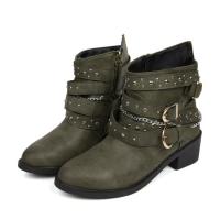 Botas Martin a la moda para mujer, botas cortas con tacones bajos, zapatos para mujer - details 3
