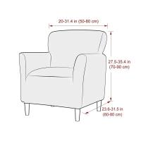 Fundas Elásticas de Color Sólido para Sillón Fundas de Terciopelo para Silla de Club - details 1