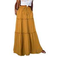 Falda Maxi con Volantes Vintage de los 90 Estilo Boho de Cintura Alta con Paneles Superpositos - details 9