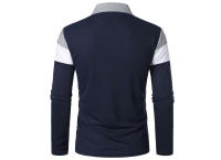 Polo de Golf para hombre, camiseta a rayas de manga larga con solapa, ropa deportiva transpirable, primavera y verano - details 9