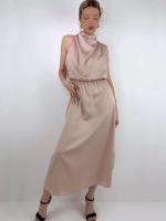 Elegante Vestido de Satén de Seda de Verano de Alta Gama Vestido Largo Sin Mangas para Mujeres - details 0