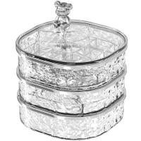 Caja de Joyería Giratoria de Alta Gama Caja de Almacenamiento de Accesorios de Cabello con Cinta Transparente Clip de Pendientes Delicados Banda de Cuero Equipo de Belleza - details 4