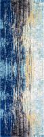 Alfombra cascada vintage abstracta, 152 cm x 243,8 cm, azul - details 20