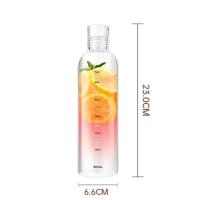 Botella de Agua de Vidrio de Gran Capacidad 1000ml Taza de Leche Transparente con Marcador de Tiempo Ideal para Regalar - details 7