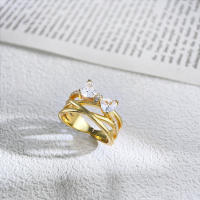 Anillo de Plata de Ley 925, anillo de hojas brillantes para mujer, circonita cúbica CZ, estrella, Luna, flor, joyería de boda, anillos, regalos - details 5