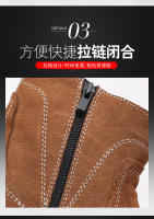 Zapatos casuales de piel de vaca anti-terciopelo de cuero de lana botas de nieve al aire libre para hombres. - details 13