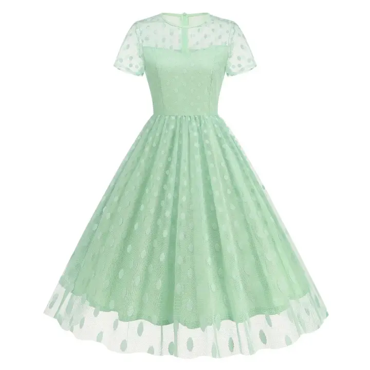 Elegante Vestido de Lentejuelas de Estilo Hepburn Cuenta Alta A-e Tail - 1