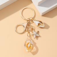 Lindo llavero de concha luminosa estilo bohemio que brilla en la oscuridad colgantes de playa de mar personalidad creativa llavero de concha de estrella de mar - details 4