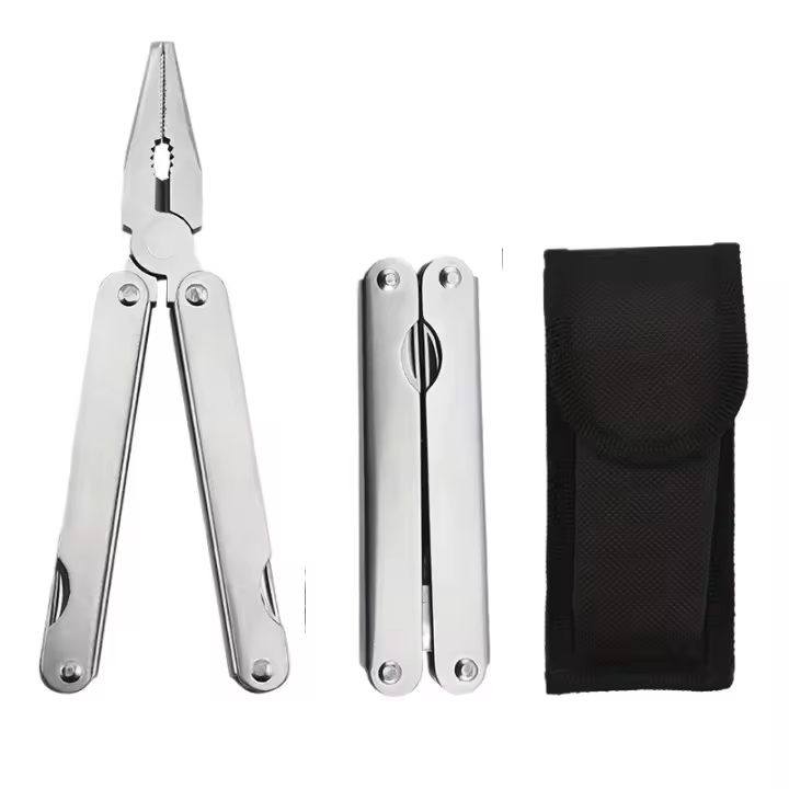 Alicates de combinación multifuncionales, herramientas para exteriores, destornillador, cuchillo plegable de acero inoxidable, caza táctica portátil plegable para exteriores - 1