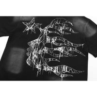 2025 Camisas casuales básicas de moda de verano, camisetas holgadas de algodón puro para hombres y nuevas camisas de manga corta para parejas con estampados de logotipos en la parte delantera - details 4
