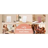Espejo de maquillaje de viaje plegable LED, 3 modos de luz de colores, pantalla táctil recargable por USB, espejo cosmético de mesa portátil - details 5
