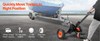 SucceBuy Trailer Dolly - Capacidad de peso de lengüeta de 1500 libras, transportador de remolque 2 en 1 con altura ajustable de 22 y 26 pulgadas, bola de 2 pulgadas, neumáticos de 15,2 pulgadas y rueda universal - details 0