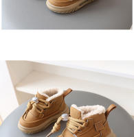 Botas de nieve para niños invierno nuevos zapatos grandes de algodón para niños apilados zapatos para bebés y niñas engrosados versión coreana niño - details 8