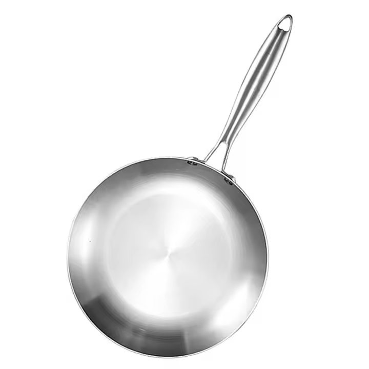 Sartén de Maple inoxidable de 3 Capas, Wok de Cocina, bistec Frito, Estua de Gas, Olla electromagnética, sartén antiadherente, 26cm - 1