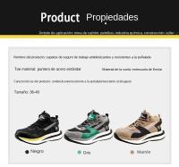 Botas de Trabajo para Hombres Zapatos de Seguridad a Prueba de Agujeros Punta de Acero - details 7