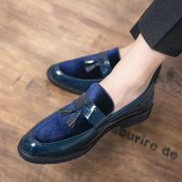 Zapatos informales puntiagudos para hombre Oxford, vestido de cuero de gamuza, superventas, moda 2025 - details 11