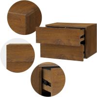 2 Mesillas Noche 42x29x30 cm Beige Roble Somona Armario Colgante 2 Cajones Cómoda Flotante Armario Pared Cajonera Mueble Auxiliar Organizador para Dormitotio Salón o Habitación - details 9