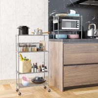 Estantería de Alambre de 6 Niveles con Ruedas Altura Ajustable, Resistente, Ideal para Baño, Cocina, Garaje, Dormitorio Color Plateado - details 1