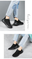 Deportes corriendo 2022 nuevos zapatos negros de malla para mujer, estilo primaveral, zapatos informales de fondo plano, ligeros y de suela blanda - details 11