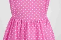 X Vestido acampanado con estampado de lunares y manga cuadrada elegante de verano para mujer - details 28